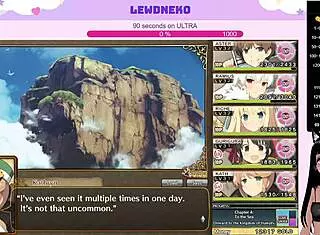 Vtuber Lewdneko Plays Evenicle Part 16 with Moaning Creampie Scenes