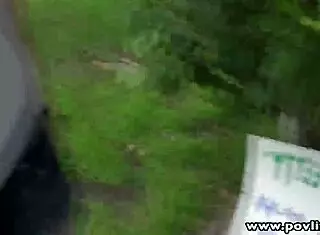 i see brunette Alice White in pov carwash sex, she's shaved