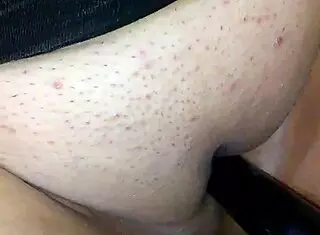 i'm bound with black dildo in my mouth, masturbating hard