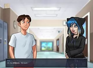 In Summertime Saga 33, the characters say, 'Let's explore this erotic hentai adventure together'