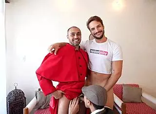 Backstage Passion: Leo Felipo Bent Over In Intense Gay Doggystyle Threesome