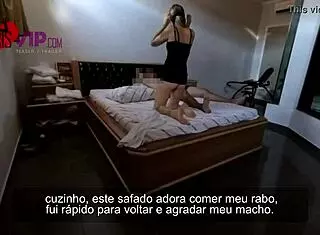 Cristina Almeida in Hotel with Husband