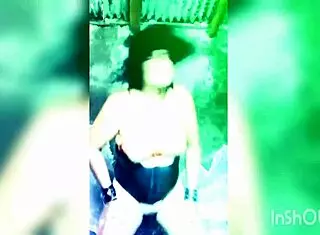 Transsexual prostitute in lingerie dancing crazily for Satan with extreme assfucking