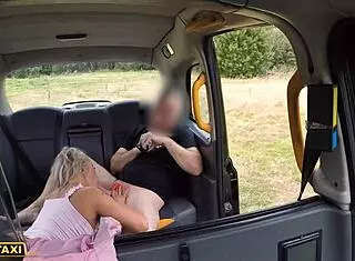Bianca, finnish milf with big tits, fucks in fake taxi