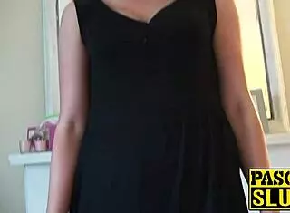 Big Tits Blonde Milf In Stockings Teases Solo