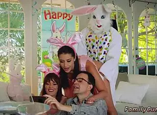 Taboo Wrestling Match with Stepparents and Easter Bunny Visit