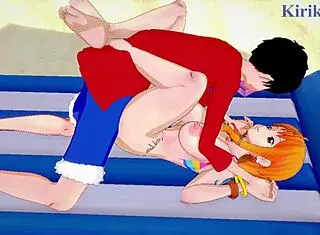 Nami, Vivi, and Luffy's Intense Hentai Sex Scene