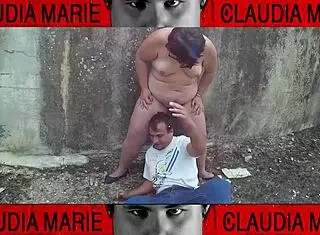 Impossible Positions To Lick Fat Woman's Pussy On Street, Loving Her Juices And Flows Until She Cums