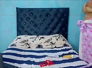 Busty Latina Stepmom Masturbates Husband's Hairy Pussy To Orgasm