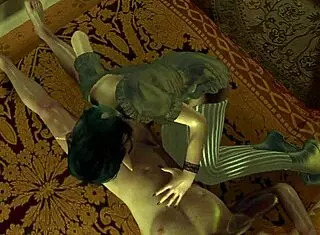 Goth elf delivers handjob and blowjob in POV 3D