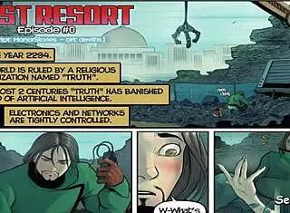 In LAST RESORT, advanced robot sex dolls engage in a threesome with big tits and ass