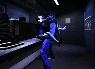 Luis fucks Asian babe Kay Hartman in club bathroom