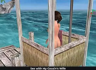 English audio sex story, i watch this cute girl in 3d cartoon posing sexy on the beach and showering too