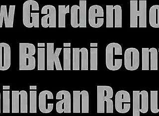 Dominican Amateurs Compete In Bikini Contest At Hotel Garden