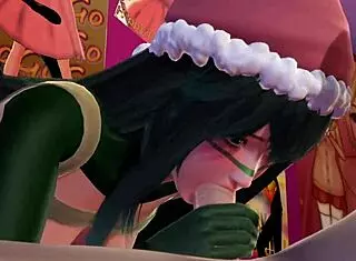 tsuyu asui in horny 3d cosplay hentai