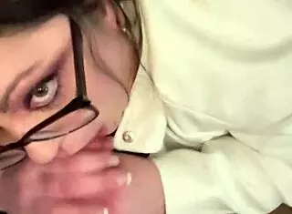 Sexy Minxycme Sucks Dildo In Lesbian Scene