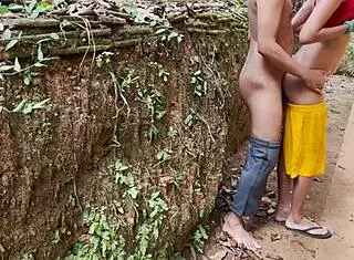 Neha Bhabhi bangs best friend outdoors while husband works