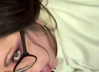 Sexy Minxycme Sucks Dildo In Lesbian Scene