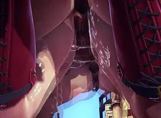 Claire Redfield and Jill Valentine deepthroat and assfuck Chun Li and Cammy intensely