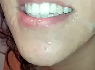 My wife asks for vitamin and gets massive cum in mouth