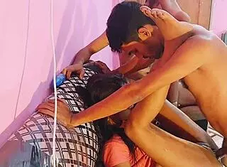 Petite Ebony Babe's First Assfucking In Group Threesome