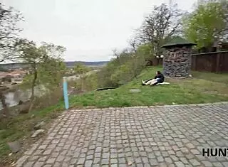 does pregnant brunette watch husband fuck?