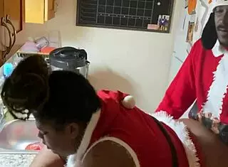 He fucked my pussy in kitchen on Christmas