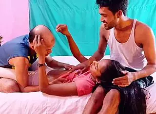 Petite Ebony Babe's First Assfucking In Group Threesome