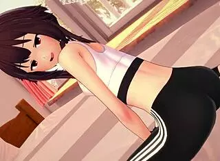 Megumin in sportswear for adult hentai fun.