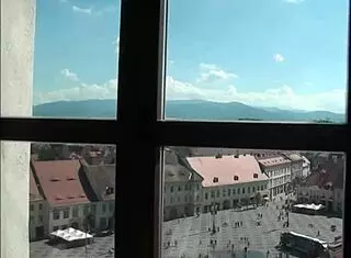Top view of sibiu romania