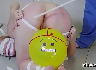 why is this unusual girl brought to the butt hole madhouse for treatment?