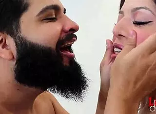 Exploring the body of a beautiful girl with unique features