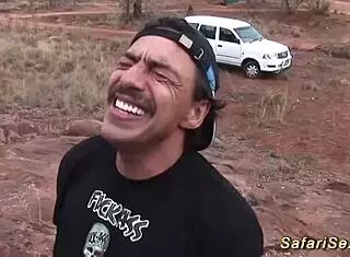 skinny african milf getting outdoor fucked with big cock, so intense 😍