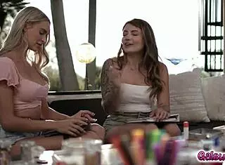 Adria Rae and Emma Hix have first lesbian sex