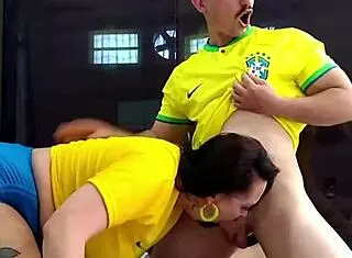 Fit Young Guy with Hot Milf in Intense Action