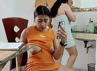 Horny Stepdaughter Masturbates Before Stepmother