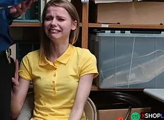 Russian Slender Teen 18+ Punish Fucked for Shoplifting at Work