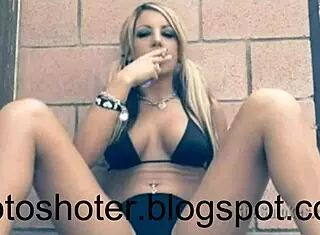 Sexy slut holly smokes while getting fucked hard!