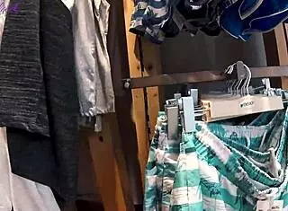 Petite Black Teen 18+ Swallows Cum in Fitting Room