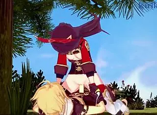 Amber And Fischl Amy And Aether Intense Sex - Genshin Impact Hentai