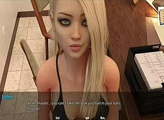 Office Fun With Sexy Blonde Cheerleader In Hentai 3D Style