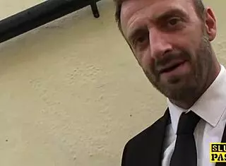 Spanked slut endures face fucking, riding, and spanking with natural tits exposed.