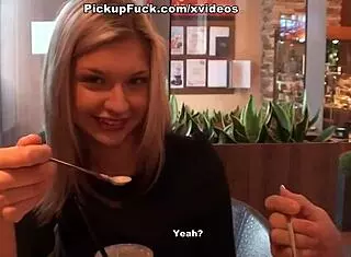 Blonde In Stockings Gets Fucked In Public Toilet