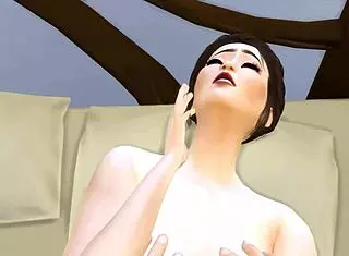 Japanese stepmom intensely shares bed with stepson, taking his monster cock.