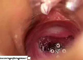 omg, camera inside her vagina while she masturbates and gets assfucked 😲 so wild!