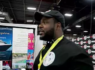 We fucked in the parking lot at exxxotica nj 2024 vlog with interracial kissing and big ass