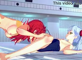 Ruri Hoshino and Festenia Muse in intense lesbian play hentai anime