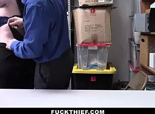 Teen suspect caught stealing, arrested, and drilled hard.