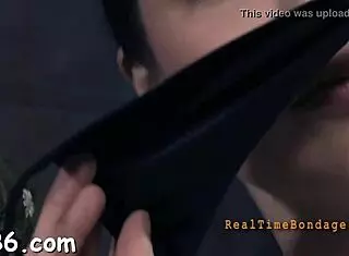 bounded girl waits for her bt