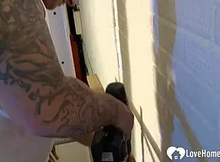 Office Babe RIDES Raging Boner in STOCKINGS!